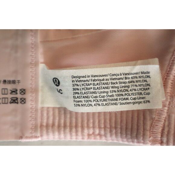 Lululemon W2CS1S Sz 34C Light Pink AirSupport Bra *High Support, C–DDD Cups - Picture 7 of 11